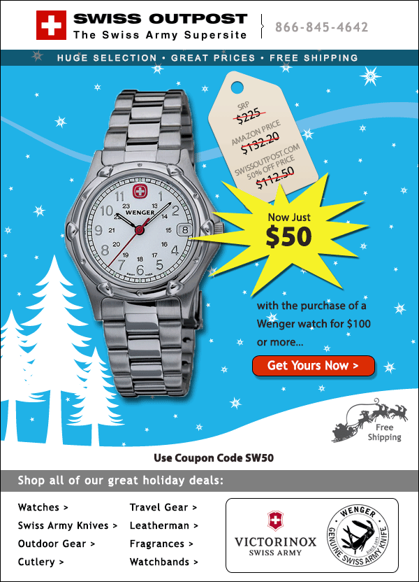 swissoutpost.com, web banners and newsletters