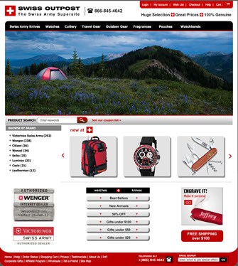 Swiss Outpost - web banners and newsletters